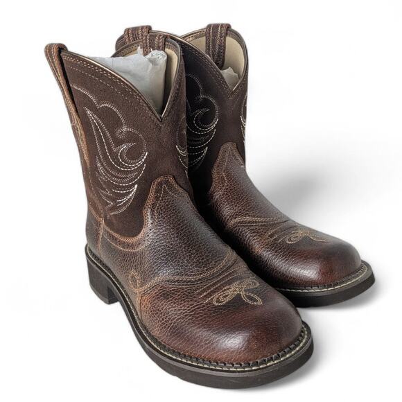 Ariat Fatbaby Heritage Dapper Western Boots 10B Copper Kettle Brown - Picture 13 of 13